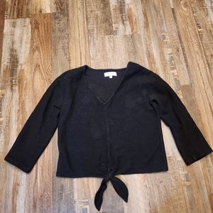 Madewell Texture & Thread Tie Front Top